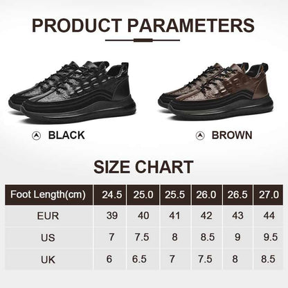✨ Chaussures pour hommes Crocodile de luxe à coussin d'air