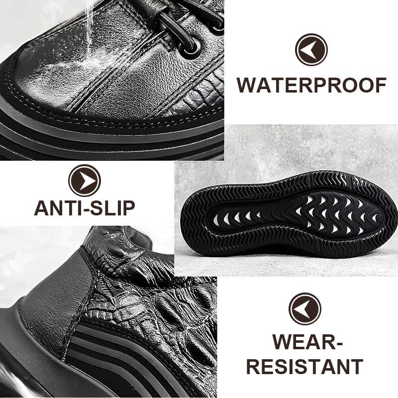 ✨ Chaussures pour hommes Crocodile de luxe à coussin d'air