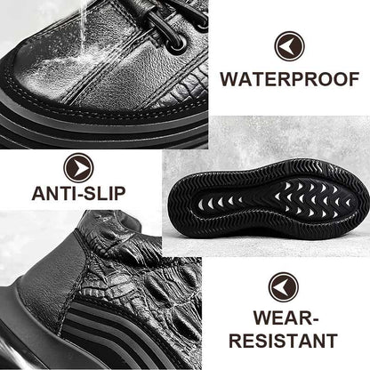 ✨ Chaussures pour hommes Crocodile de luxe à coussin d'air