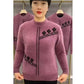 Pull Tricoté à Col Rond Imprimé pour Femmes