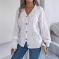 Cardigan Tricoté à Col en V pour Femmes