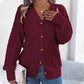 Cardigan Tricoté à Col en V pour Femmes