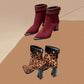 Bottines à talons hauts en faux daim pour femmes