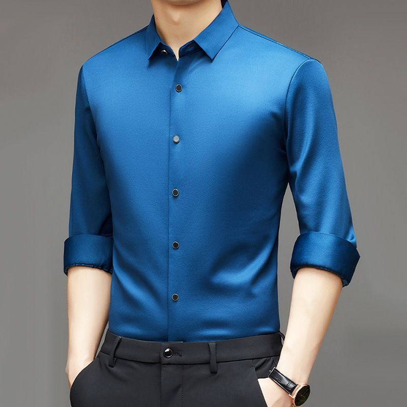 Chemise Classique Résistante au Froissement de Luxe pour Hommes