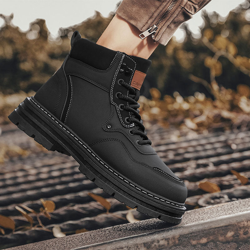 Bottes Montantes à Lacets en Peluche pour Hommes