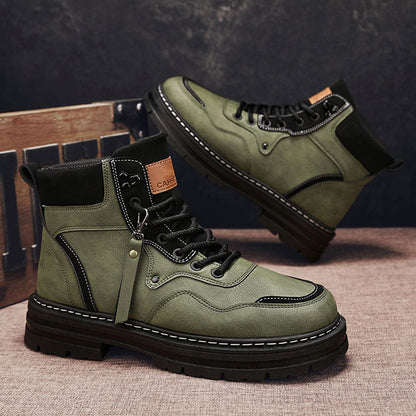 Bottes Montantes à Lacets en Peluche pour Hommes