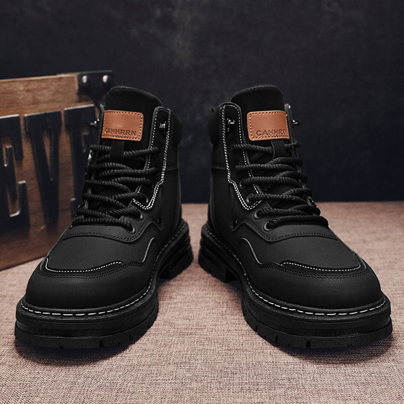 Bottes Montantes à Lacets en Peluche pour Hommes