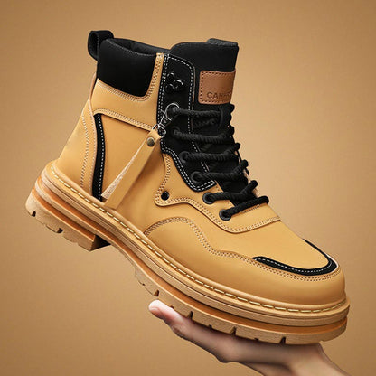 Bottes Montantes à Lacets en Peluche pour Hommes