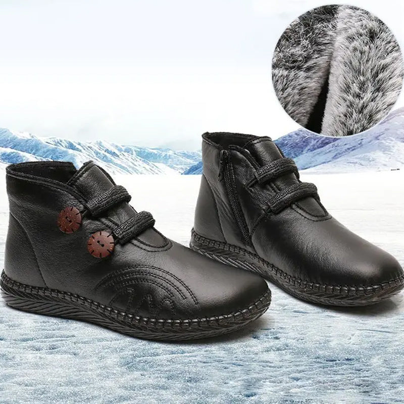 Bottines Plates à Cheville Épaissies Antidérapantes pour Femmes