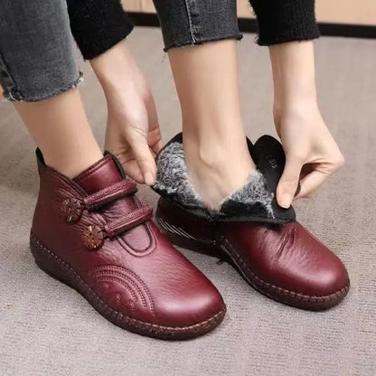 Bottines Plates à Cheville Épaissies Antidérapantes pour Femmes