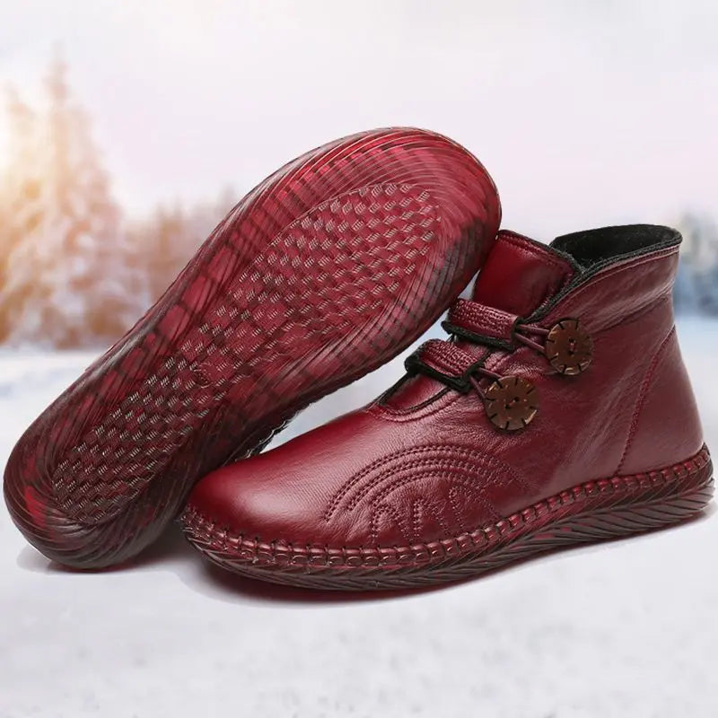 Bottines Plates à Cheville Épaissies Antidérapantes pour Femmes