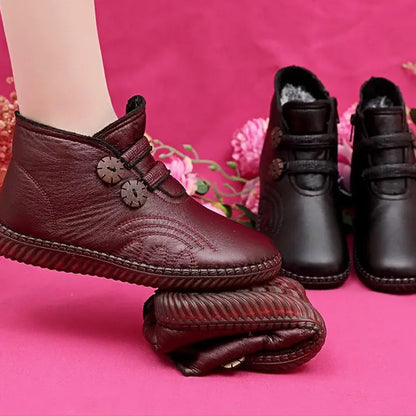 Bottines Plates à Cheville Épaissies Antidérapantes pour Femmes