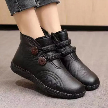 Bottines Plates à Cheville Épaissies Antidérapantes pour Femmes