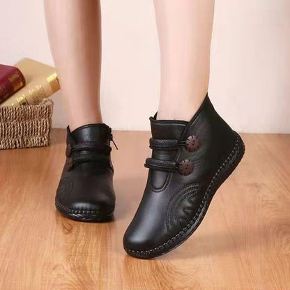 Bottines Plates à Cheville Épaissies Antidérapantes pour Femmes