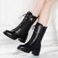 Bottes de Mode à Lacets pour Femme