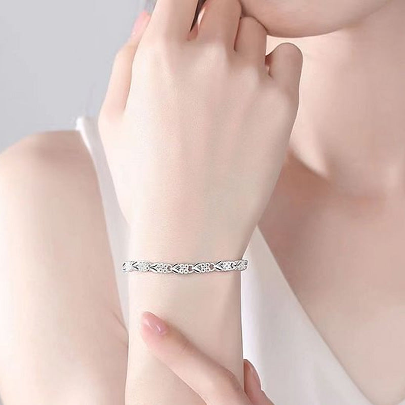 ✨Bracelet élégant et scintillant en forme de trèfle chanceux🍀