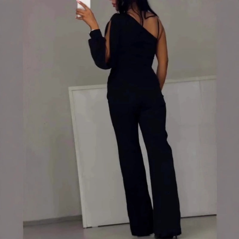 Dernier jour pour 50% de réduction🌟Mesh scintillant One Shoulder One Piece robes pour femmes💖👗