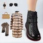 Bottes en cuir chaud vintage pour femmes