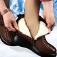 Bottes en cuir chaud vintage pour femmes