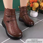Bottes en cuir chaud vintage pour femmes