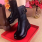 Bottes Mi-Mollet Zippées Chaudes pour Femme