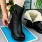 Bottes Mi-Mollet Zippées Chaudes pour Femme