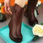Bottes Mi-Mollet Zippées Chaudes pour Femme