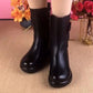 Bottes Mi-Mollet Zippées Chaudes pour Femme