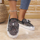 Baskets à Enfiler avec Nœud et Strass pour Femmes