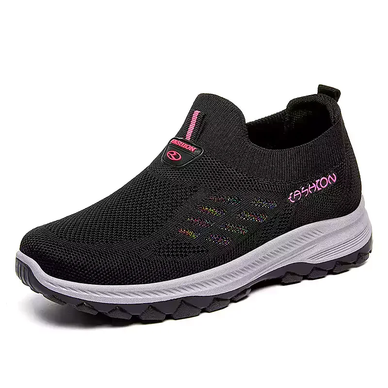 Chaussures de course respirantes et légères en tissu anti-mouches