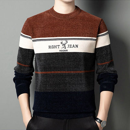 🔥Pull court chaud en chenille doublé de peluche pour homme
