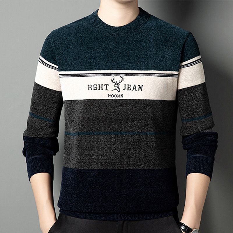 🔥Pull court chaud en chenille doublé de peluche pour homme