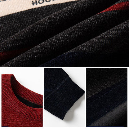 🔥Pull court chaud en chenille doublé de peluche pour homme