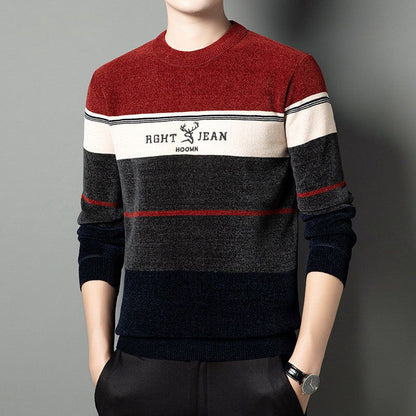 🔥Pull court chaud en chenille doublé de peluche pour homme