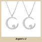 💕60% de réduction💕Collier Étincelant avec Pendentif d'Étoile et de Lune