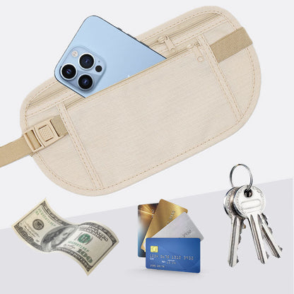 Ceinture porte-billets de voyage antivol avec blocage RFID