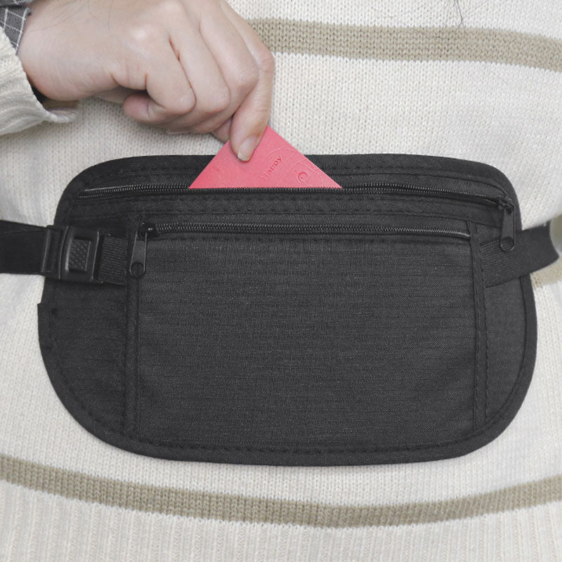 Ceinture porte-billets de voyage antivol avec blocage RFID