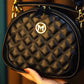 Sac à bandoulière à poignée supérieure pour femme avec motif en treillis de losanges