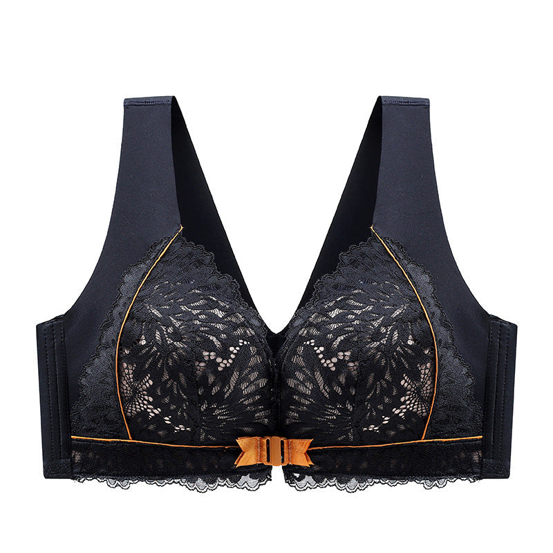 Soutien-Gorge en Dentelle avec Fermeture Frontale et Effet Push-Up pour Femmes