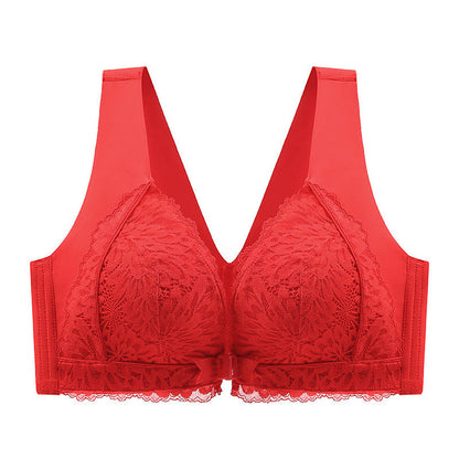 Soutien-Gorge en Dentelle avec Fermeture Frontale et Effet Push-Up pour Femmes