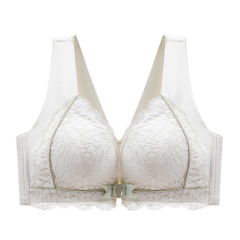 Soutien-Gorge en Dentelle avec Fermeture Frontale et Effet Push-Up pour Femmes