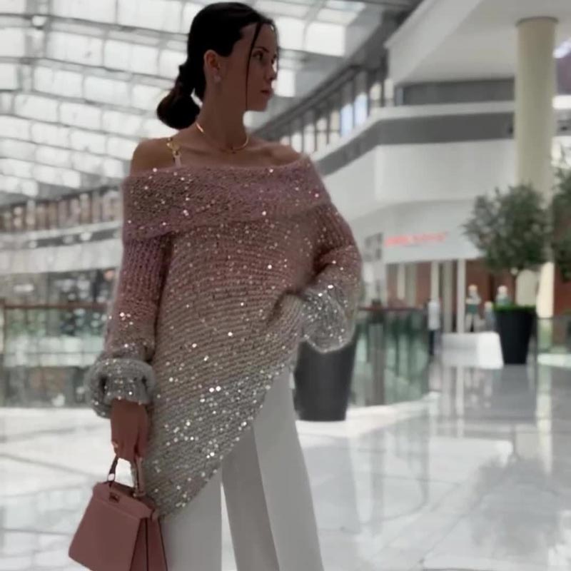 🔥Pull ample et confortable à épaules dénudées pour femmes
