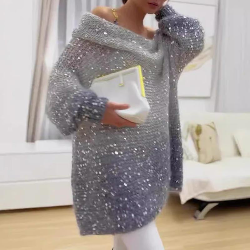 🔥Pull ample et confortable à épaules dénudées pour femmes