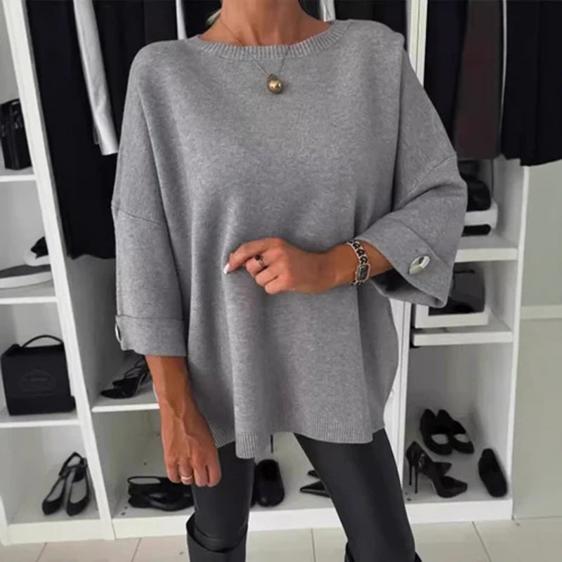 🎀Soldes limitées 49 % de réduction🎀Haut classique en tricot uni pour femme