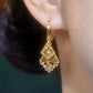 Boucles d'oreilles élégantes en forme de losange pour femmes