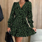 💖 JUSQU'À 50 % DE RÉDUCTION💖Leopard Print Wrap V-Neck Waist Tie Dress