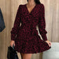 💖 JUSQU'À 50 % DE RÉDUCTION💖Leopard Print Wrap V-Neck Waist Tie Dress