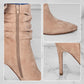 💖2025 Vente à chaud💖Bottes courtes à talons hauts et à bouts pointus pour femmes