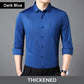 Chemise Élégante et Épaissie avec Col à Revers sans Couture pour Hommes