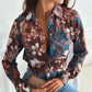 Réduction De 40%🎁Chemise à revers imprimée multicolore à la mode pour femme